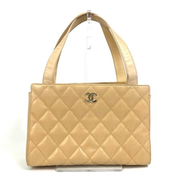 CHANEL Matelasse Tote Bag with CC Coco Mark, Calfskin, Beige - Picture 1 of 15